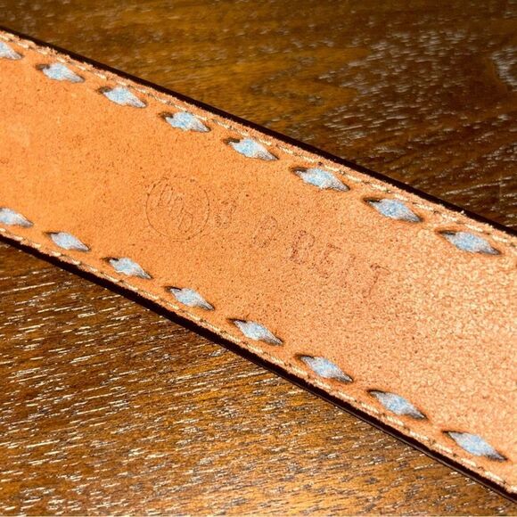 Vintage 3D Embossed Leather Statement Belt - Picture 5 of 8
